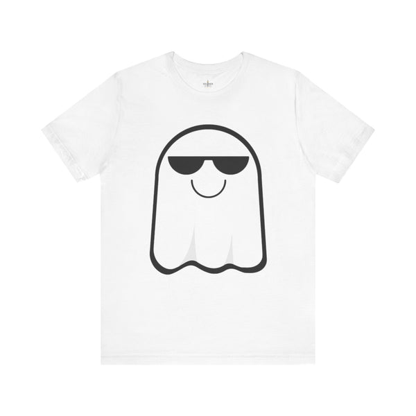 Unisex Jersey Short Sleeve Tee Cool Ghost with sunglasses