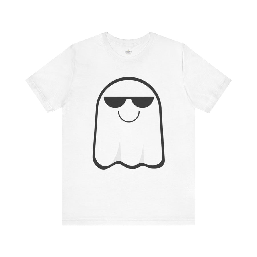 Unisex Jersey Short Sleeve Tee Cool Ghost with sunglasses