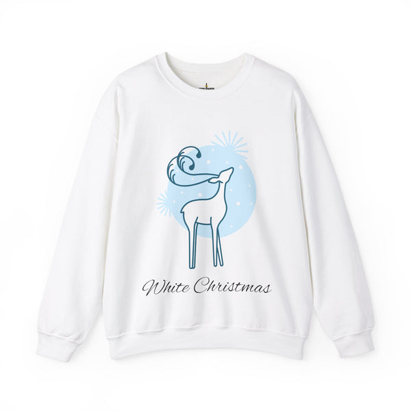 Cozy Soft Stylish Unisex White Christmas Crewneck Sweatshirt