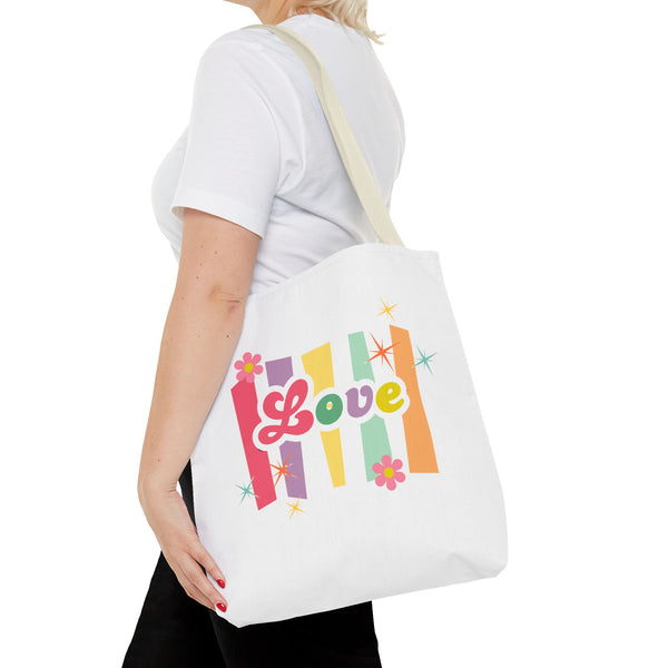 Stylish, comfy, useful love tote bag, shopping, travel