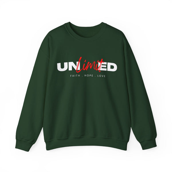 Unlimited Faith, Hope, Love  Crewneck Sweatshirt