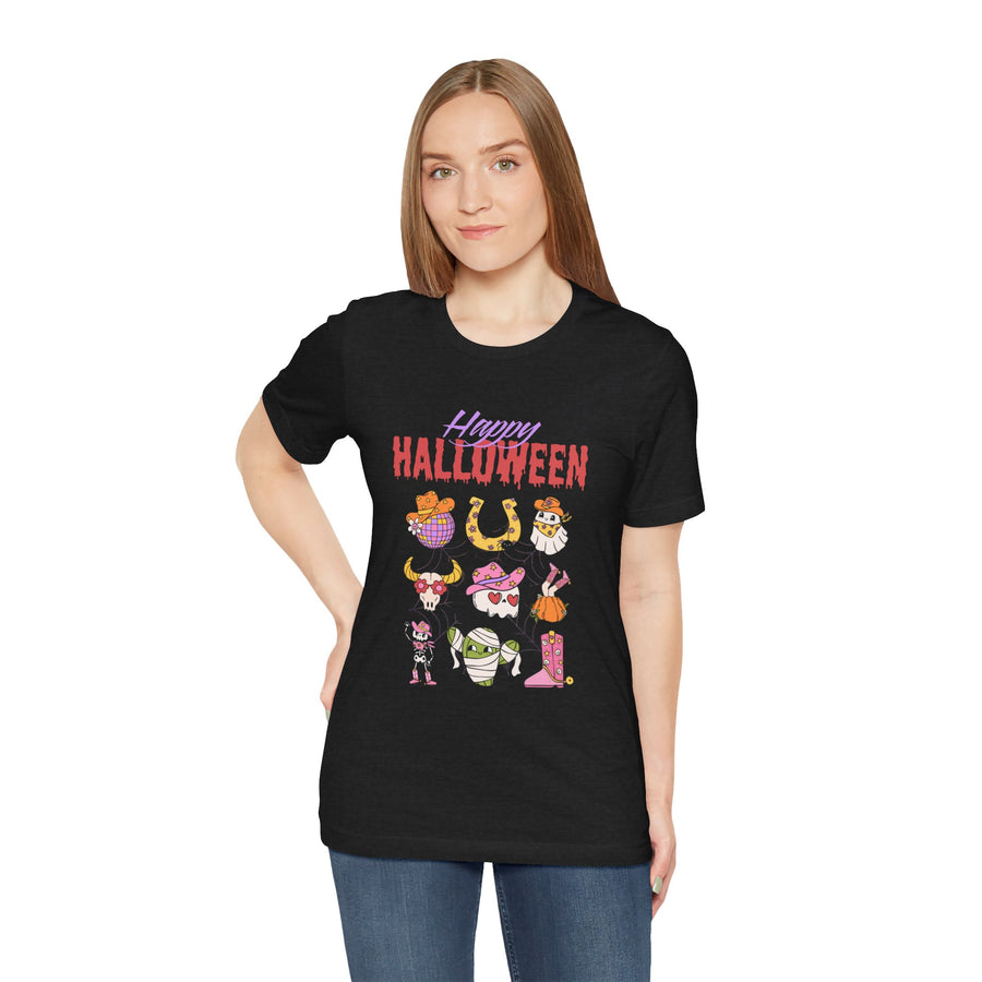 Unisex Jersey Short Sleeve Tee Happy Halloween