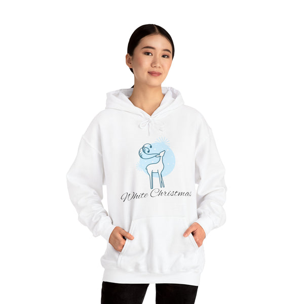 Comfy Cozy  Stylish Unisex White Christmas Hooded Sweatshirt