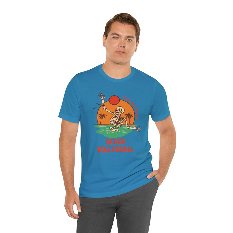 Unisex Jersey Short Sleeve Tee Beach Volleyball